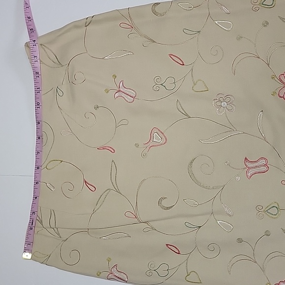 GRACE DANELEWIS EMBROIDERED SILK& LINEN BLAZER SKIRT SUIT SET/Size 6 - Picture 12 of 15